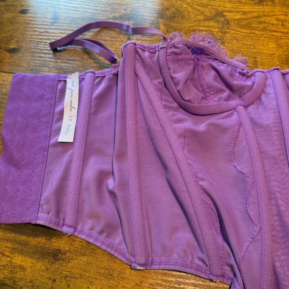Out From Under Purple Lace Corset Top Small P Bustier Romantic Coquette Festival - Picture 12 of 12